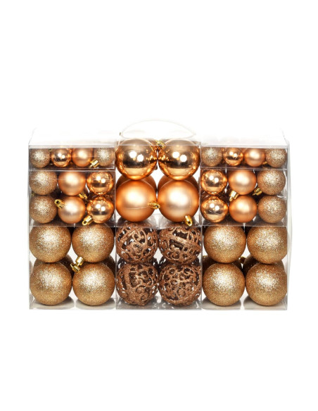 Set Palline di Natale 100 pz 3/4/6 cm Rosa/Oro