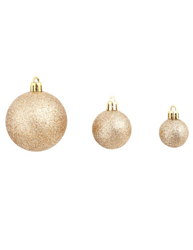 Set Palline di Natale 100 pz 3/4/6 cm Rosa/Oro