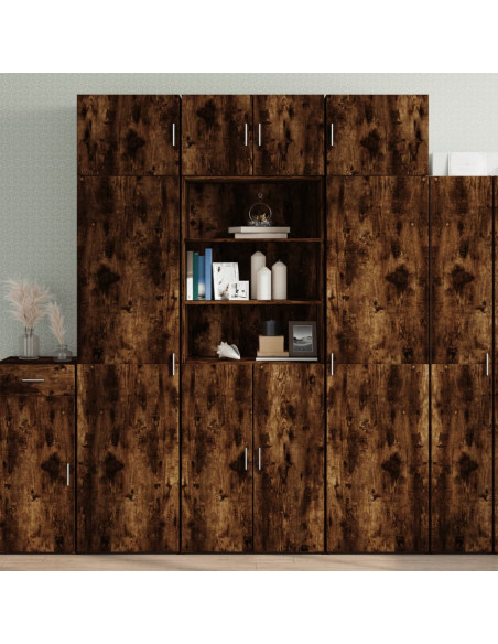 Armadietto Rovere Fumo 70x42,5x225 cm in Truciolato
