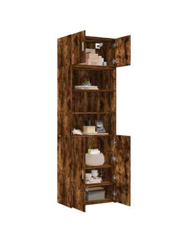 Armadietto Rovere Fumo 70x42,5x225 cm in Truciolato