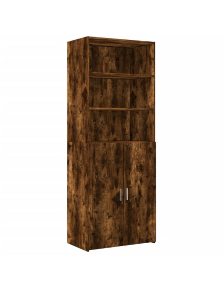 Armadietto Rovere Fumo 70x42,5x225 cm in Truciolato