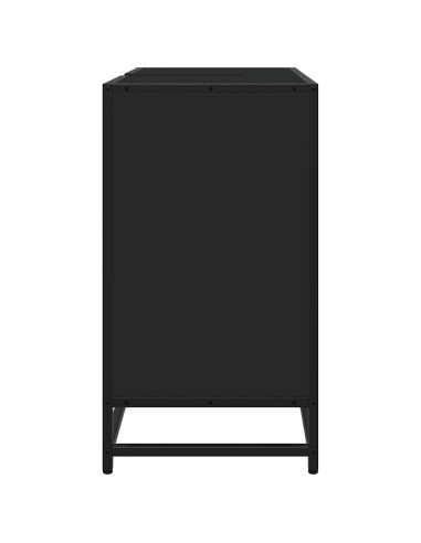 Mobile Lavabo da Bagno Nero 65x33x60 cm in Legno Multistrato