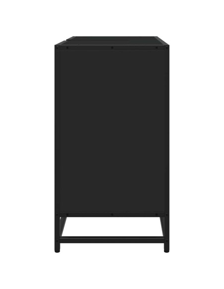 Mobile Lavabo da Bagno Nero 65x33x60 cm in Legno Multistrato