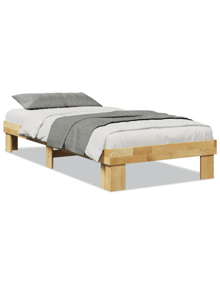 Struttura Letto Senza Materasso 100x200 cm in Legno di Rovere