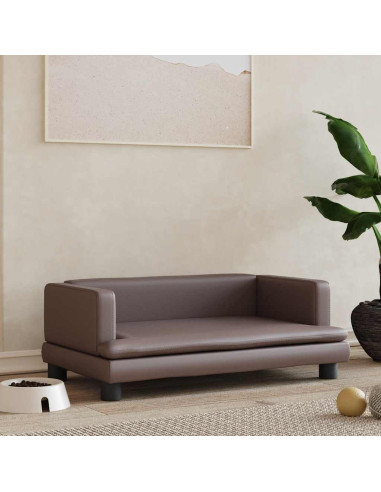 Lettino per Cani Marrone 80x45x30 cm in Similpelle