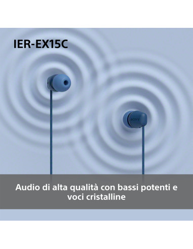 Sony IER-EX15C Auricolare Cablato In-ear Musica e Chiamate USB tipo-C Nero