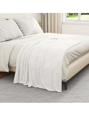 Coperte da Pile 6 pcs Bianco 130 x 150 cm Panno