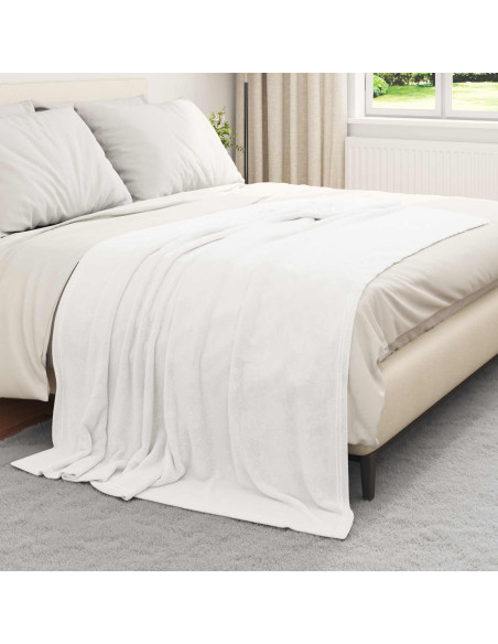 Coperte da Pile 6 pcs Bianco 150 x 200 cm Panno