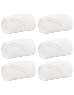 Coperte da Pile 6 pcs Bianco 220 x 240 cm Panno 2