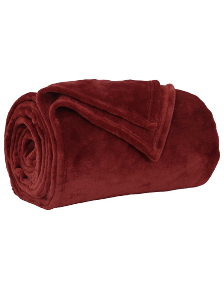 Coperte da Pile 6 pcs Rosso Bordeaux 130 x 150 cm Panno