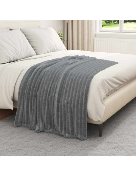 Coperta Grigio scuro 150 x 130 cm Panno