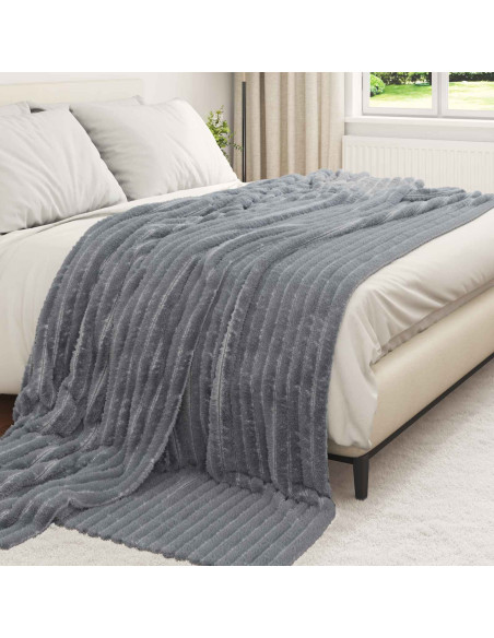 Coperta Grigio scuro 270 x 240 cm Panno