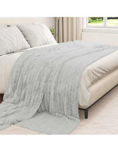 Coperta Grigio 240 x 220 cm Panno