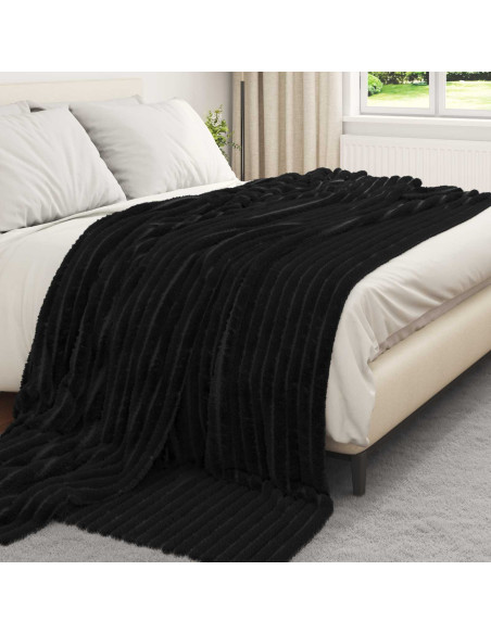 Coperta Nero 240 x 220 cm Panno