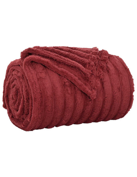 Coperta Rosso Bordeaux 200 x 150 cm Panno
