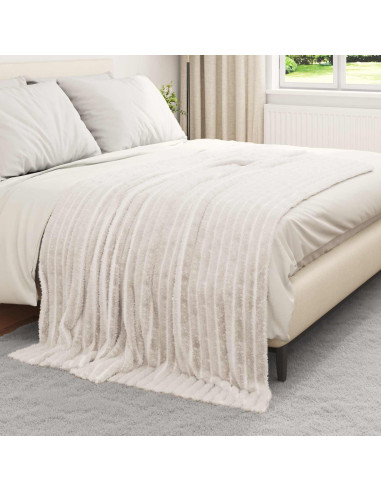 Coperta Crema 200 x 150 cm Panno