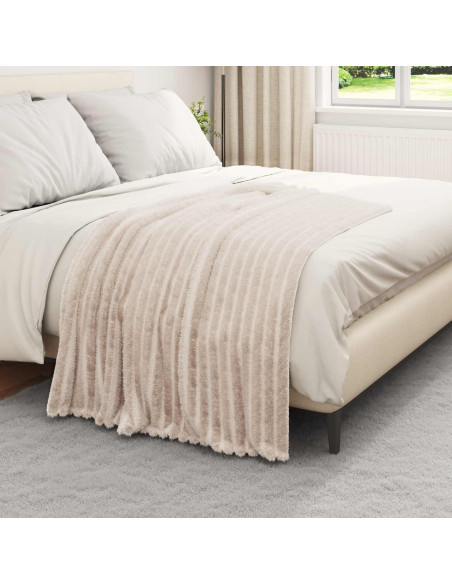 Coperte da Pile 6 pcs Beige 150 x 130 cm Panno