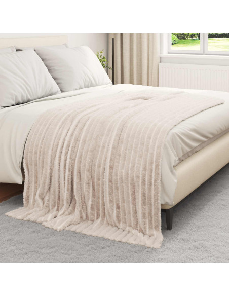 Coperte da Pile 6 pcs Beige 200 x 150 cm Panno