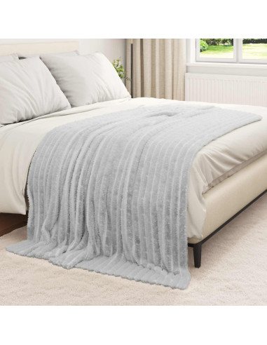Coperte da Pile 6 pcs Grigio 200 x 150 cm Panno