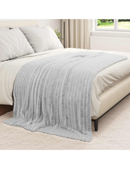 Coperte da Pile 6 pcs Grigio 200 x 150 cm Panno