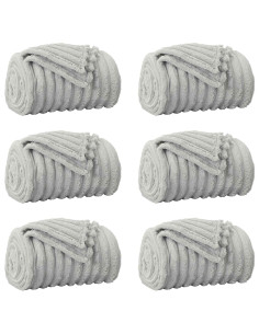 Coperte da Pile 6 pcs Grigio 270 x 240 cm Panno 2