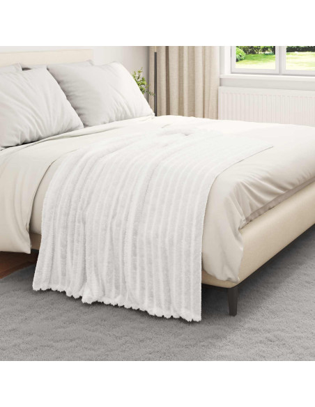Coperte da Pile 6 pcs Bianco 150 x 130 cm Panno