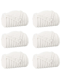 Coperte da Pile 6 pcs Bianco 270 x 240 cm Panno 2