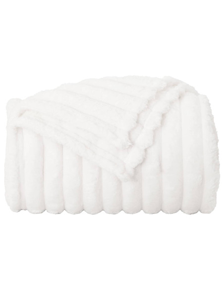Coperte da Pile 6 pcs Bianco 270 x 240 cm Panno