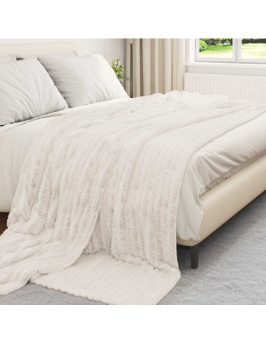 Coperte da Pile 6 pcs Crema 240 x 220 cm Panno