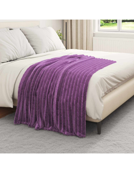 Coperte da Pile 6 pcs Viola 150 x 130 cm Panno