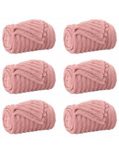 Coperte da Pile 6 pcs Rosa 270 x 240 cm Panno 2