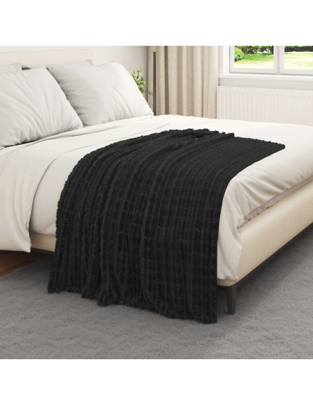Coperta Nero 150 x 130 cm Panno