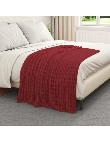 Coperta Rosso Bordeaux 150 x 130 cm Panno