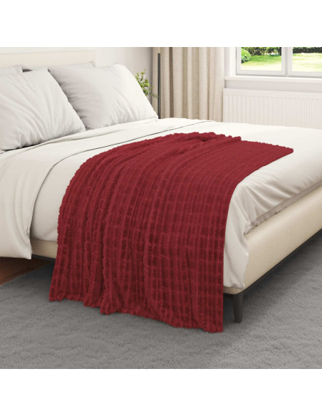 Coperta Rosso Bordeaux 150 x 130 cm Panno