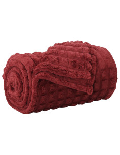 Coperta Rosso Bordeaux 200 x 150 cm Panno 2
