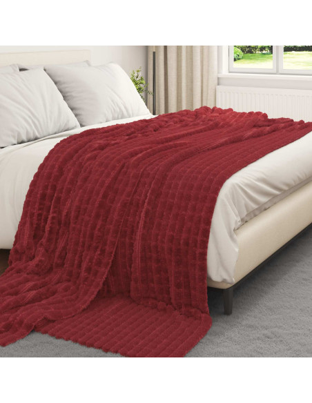 Coperta Rosso Bordeaux 240 x 220 cm Panno
