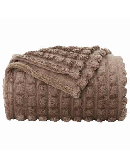 Coperte da Pile 6 pcs Cammello 150 x 130 cm Panno