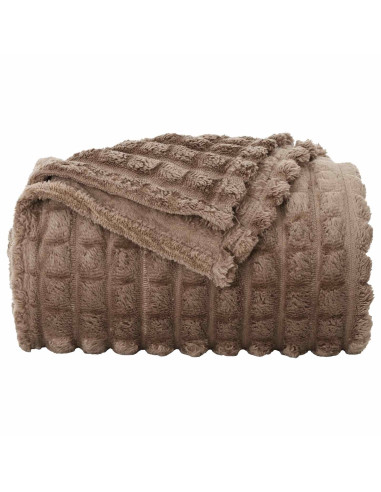 Coperte da Pile 6 pcs Cammello 240 x 220 cm Panno