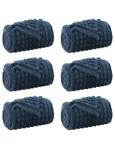 Coperte da Pile 6 pcs Blu navy 240 x 220 cm Panno