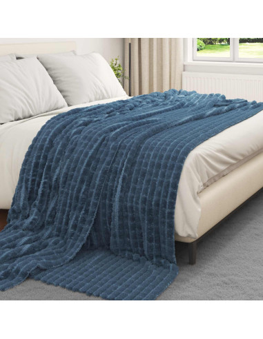Coperte da Pile 6 pcs Blu navy 240 x 220 cm Panno