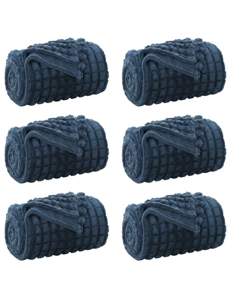 Coperte da Pile 6 pcs Blu navy 270 x 240 cm Panno