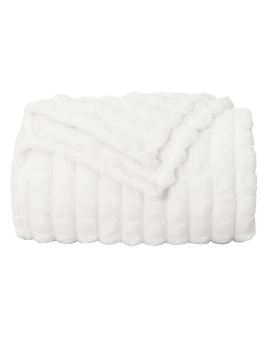 Coperte da Pile 6 pcs Bianco 240 x 220 cm Panno