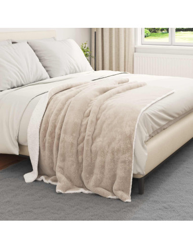 Coperta Beige 130 x 150 cm Panno