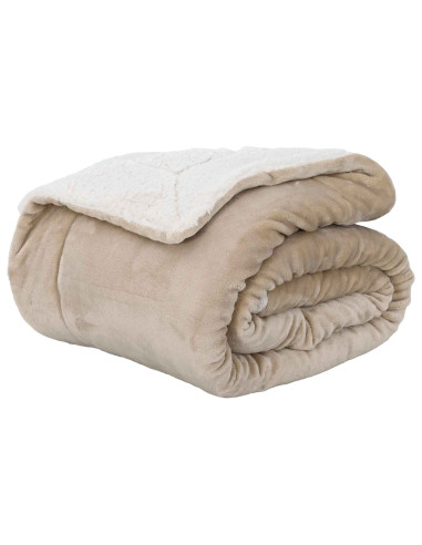 Coperta Beige 220 x 240 cm Panno