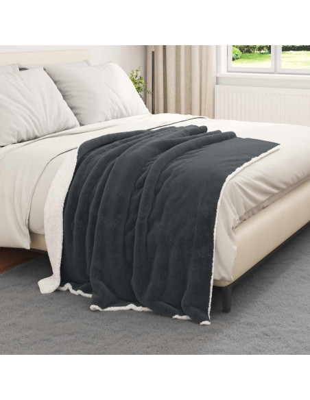 Coperta Grigio scuro 130 x 150 cm Panno