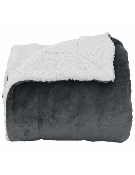 Coperta Grigio scuro 220 x 240 cm Panno