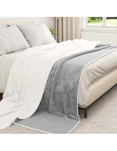 Coperta Grigio 220 x 240 cm Panno