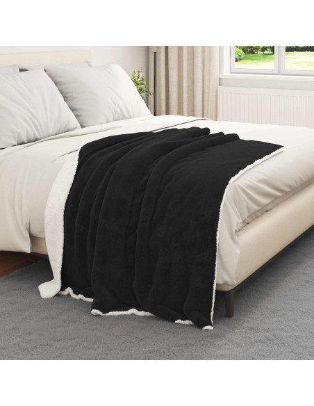 Coperta Nero 130 x 150 cm Panno