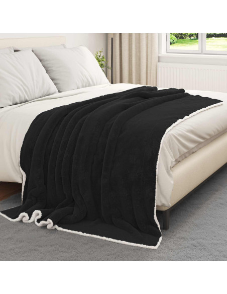 Coperta Nero 150 x 200 cm Panno