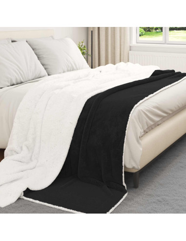 Coperta Nero 220 x 240 cm Panno